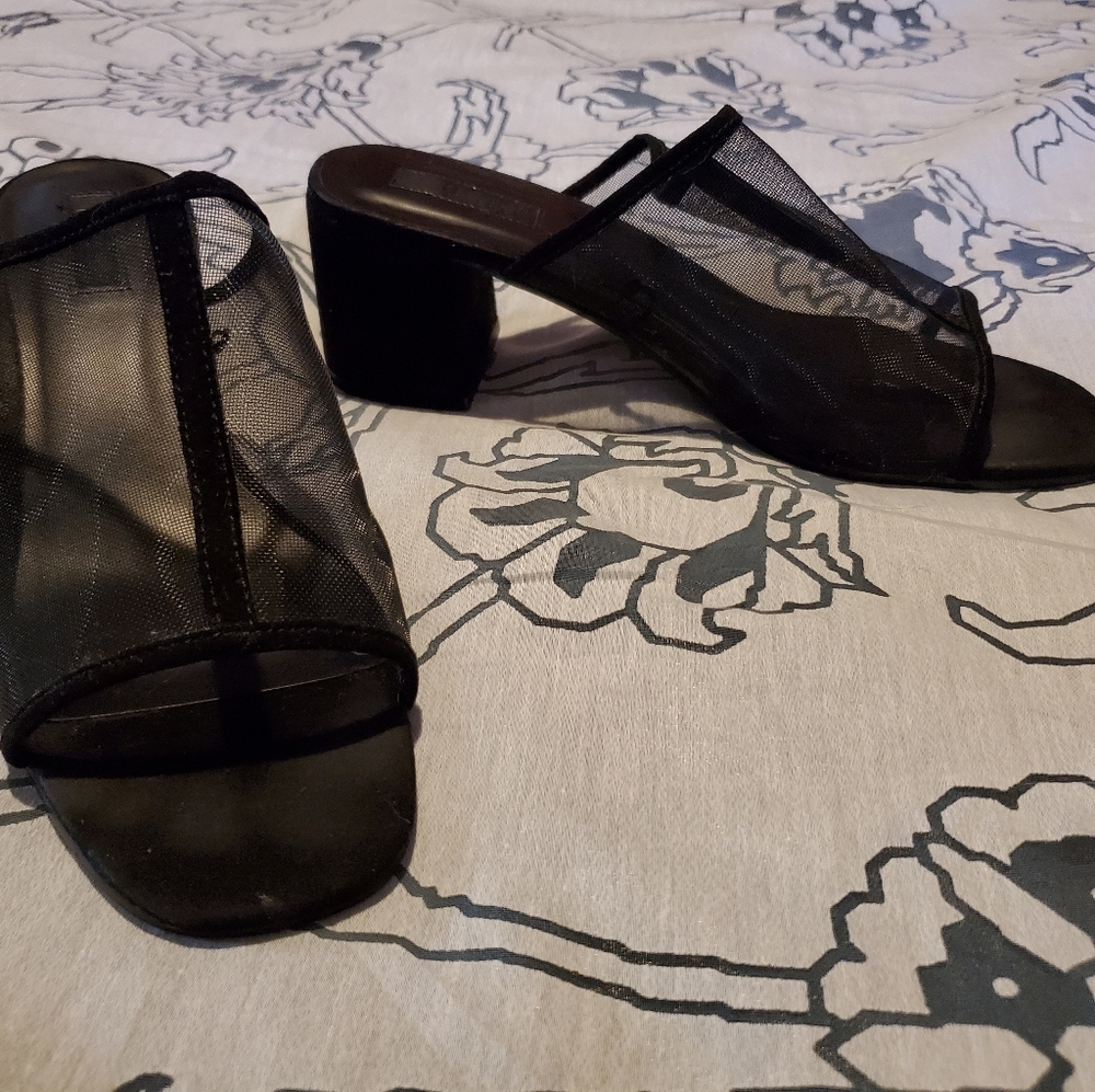 *Sold* Forever21 Sheer Sexy Slides, size 8